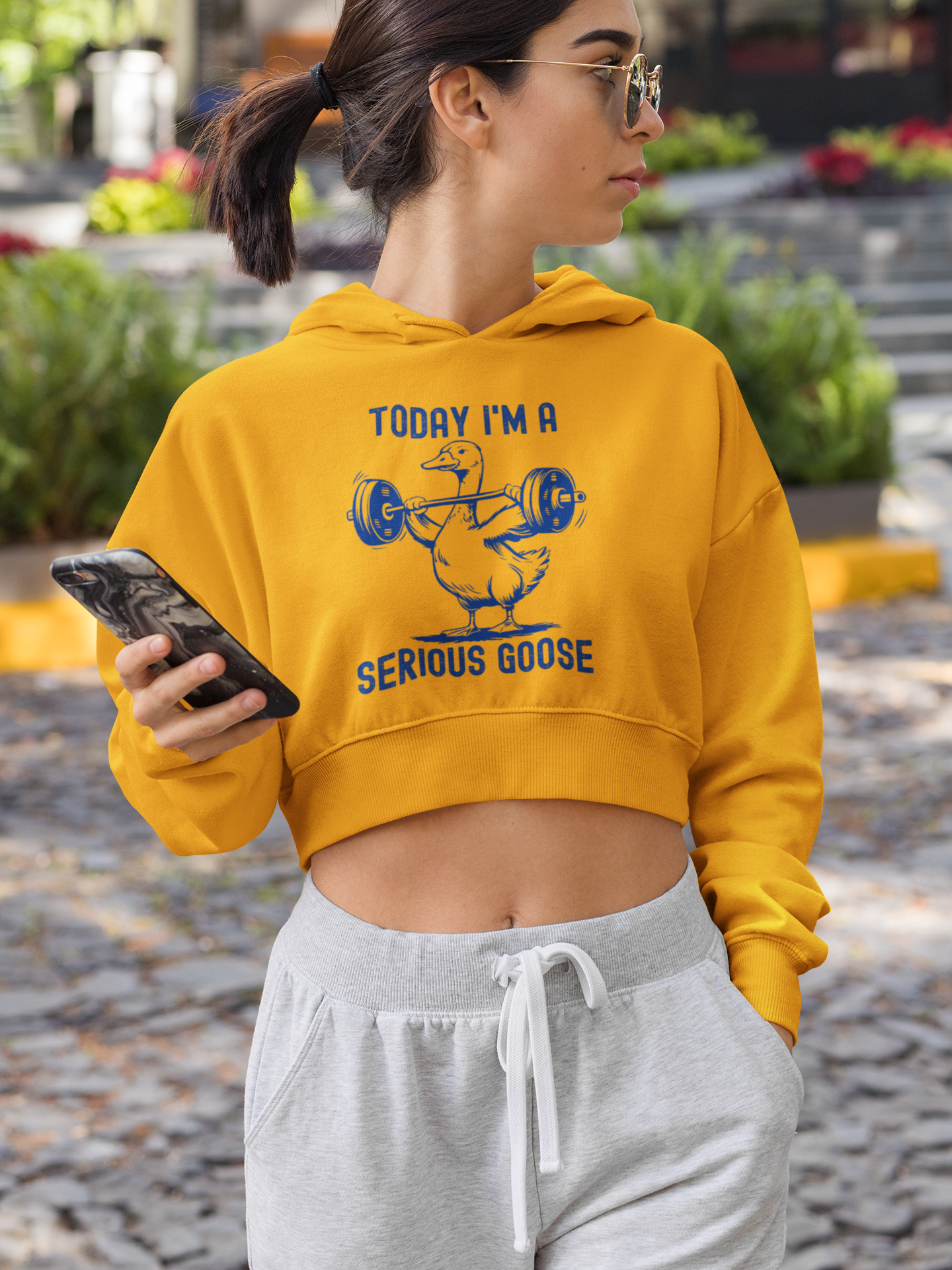 Female Cropped Hoodie– Quirky Confidence