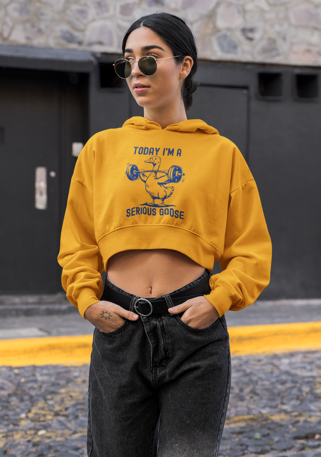 Female Cropped Hoodie– Quirky Confidence