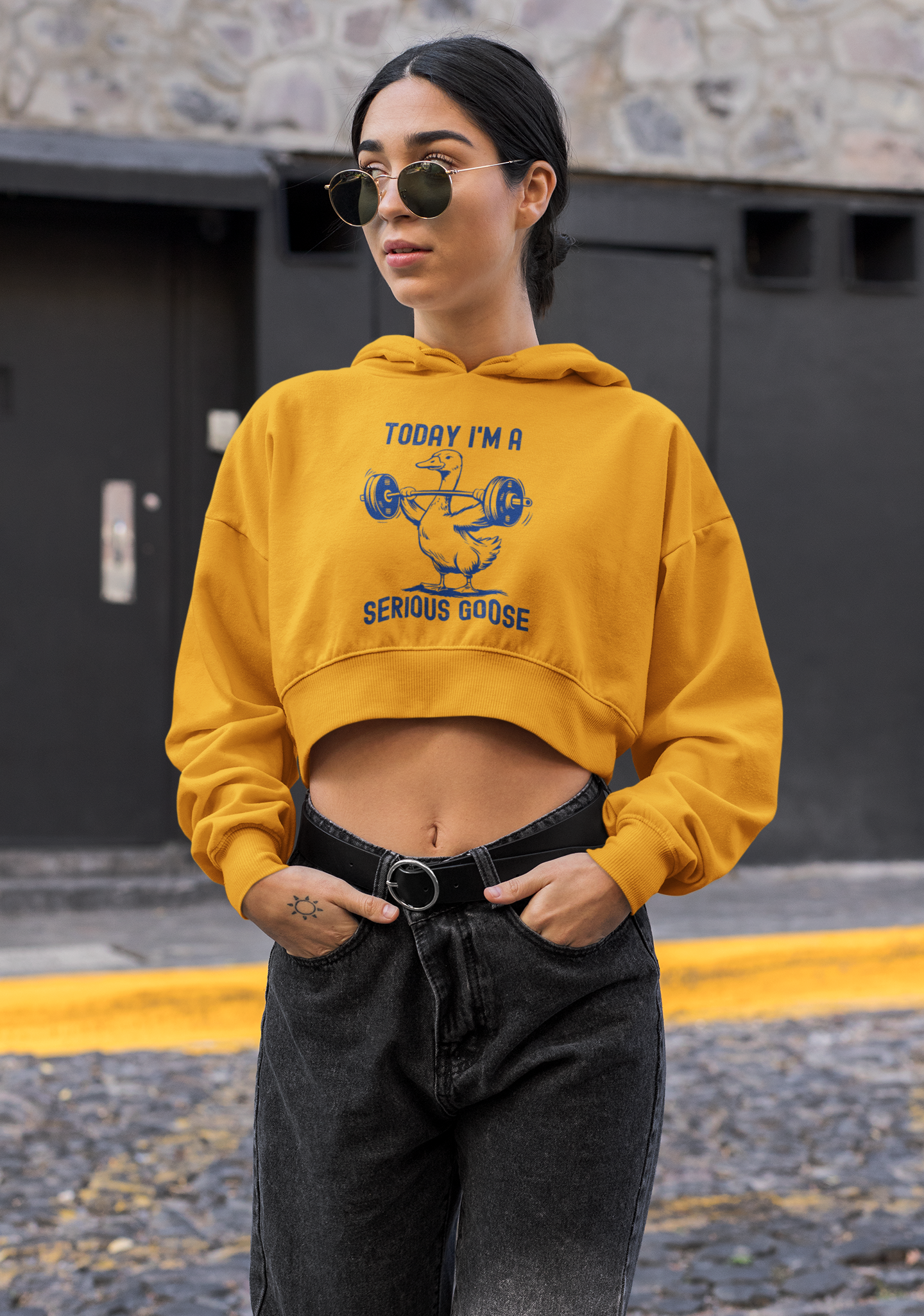 Female Cropped Hoodie– Quirky Confidence