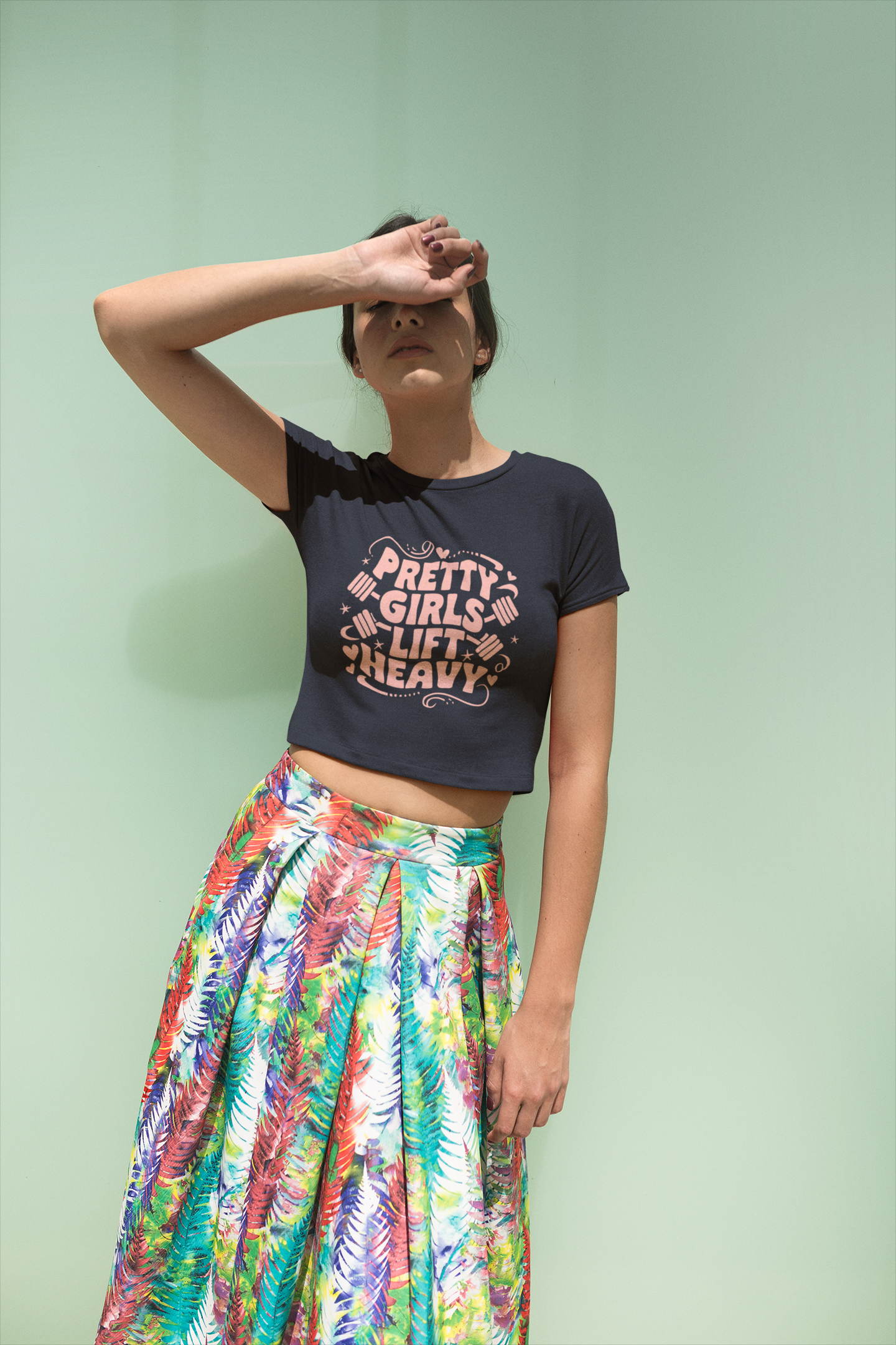 Pretty Girls Lift Heavy- Crop top